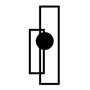 Wallity Astratto-1 Escultura de Pared de Metal Negra